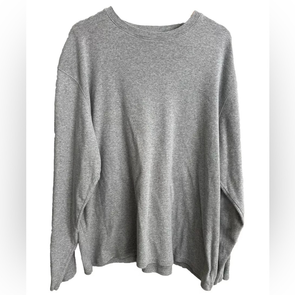 LL Bean Men’s XL Plain Gray Sweatshirt Winter Warm Outer layer